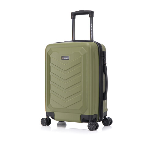 U.S. ARMY FOX PRO  20'' Expandable Carry-On Suitcase with TSA Lock // Olive Drab