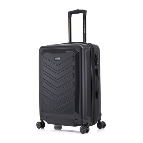 U.S. ARMY FOX PRO 24'' Expandable Medium Suitcase with TSA Lock // Black