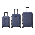 U.S. Army FOX PRO 3-piece Luggage Set 20"/24"/28" Expandable Suitcases with TSA Lock // Navy Blue