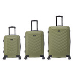 U.S. Army FOX PRO 3-piece Luggage Set 20"/24"/28" Expandable Suitcases with TSA Lock // Olive Drab