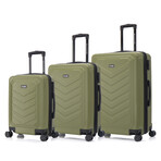 U.S. Army FOX PRO 3-piece Luggage Set 20"/24"/28" Expandable Suitcases with TSA Lock // Olive Drab