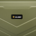 U.S. ARMY FOX PRO  20'' Expandable Carry-On Suitcase with TSA Lock // Olive Drab