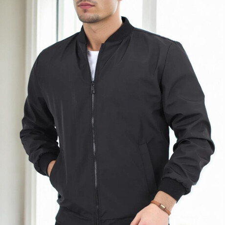 Lightweight Bomber Jacket // Black (M)