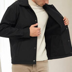 Button Up Lightweight Jacket // Black (S)