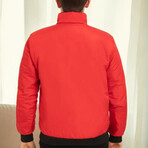 Mock Neck Lightweigh Jacket // Red (S)