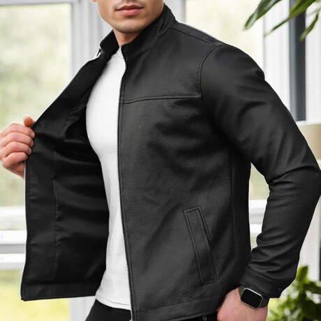 Lightweight Moto Jacket // Black (S)