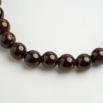 Genuine Garnet 6 Beaded Stretch Bracelet