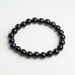 Genuine Black Tourmaline 8mm Beaded Stretch Bracelet