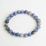 Genuine Sodalite 8mm Beaded Stretch Bracelet