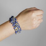 Genuine Sodalite Cuff Gem Bracelet