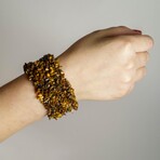 Genuine Tiger's Eye Cuff Gem Bracelet.