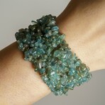 Genuine Aquamarine Cuff Gem Bracelet