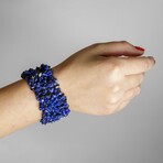 Genuine Lapis Lazuli Cuff Gem Bracelet