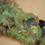 Genuine Flourite Cuff Gem Bracelet.