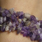 Genuine Amethyst Cuff Gem Bracelet