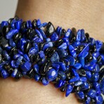 Genuine Lapis Lazuli Cuff Gem Bracelet