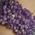 Genuine Amethyst Cuff Gem Bracelet