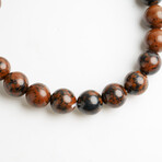 Genuine Mahogany Jasper 8mm Beaded Stretch Bracelet