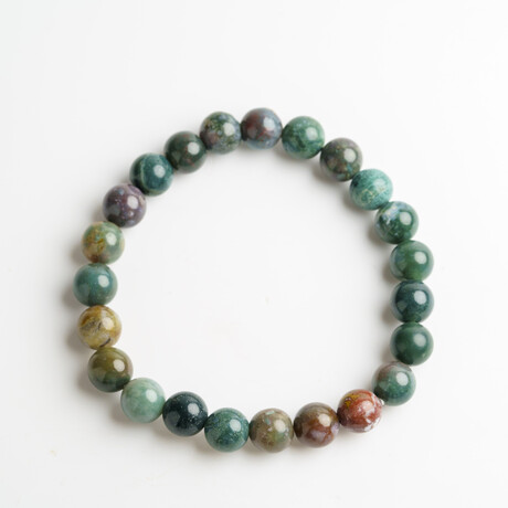 Genuine Ocean Jasper 8mm Beaded Stretch Bracelet