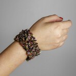 Genuine Multicolour Tourmaline Cuff Gem Bracelet