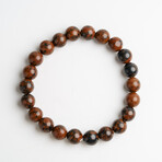 Genuine Mahogany Jasper 8mm Beaded Stretch Bracelet