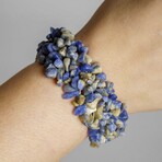 Genuine Sodalite Cuff Gem Bracelet