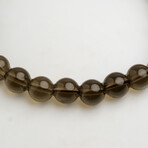 Genuine Smoky Quartz 8mm Beaded Stretch Bracelet