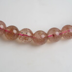 Genuine Strawberry Quartz 6mmmm Beaded Stretch Bracelet