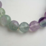 Genuine Flourite 8mm Beaded Stretch Bracelet