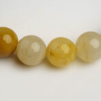 Genuine Yellow Jade 8mm Beaded Stretch Bracelet