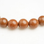 Genuine Goldstone 8mm Beaded Stretch Bracelet