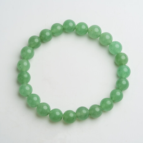 Genuine Green Aventurine 8mmmm Beaded Stretch Bracelet