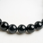 Genuine Black Tourmaline 8mm Beaded Stretch Bracelet