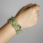 Genuine Flourite Cuff Gem Bracelet.