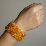 Genuine Citrine Cuff Gem Bracelet