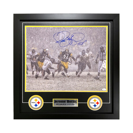 Jerome Bettis Autographed Pittsburgh Steelers 16x20 Photo Framed