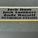 Jack Ham // Andy Russell // Jack Lambert Autographed Steelers 16x20 Framed Photo