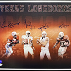 Texas Longhorns V. Young // E. Campbell // R. Williams // C. McCoy Autographed 16x20 Photo Framed