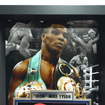 Mike Tyson Autographed Boxing Glove Framed Shadowbox Collage