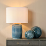 Ridley Ceramic Table Lamp // Blue