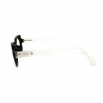 Unisex // Square Reading Glasses // Black & Frosted Clear (Clear Demo Lens)