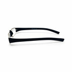 Men's // Rectangular Reading Glasses // Navy Rubberized (Clear +1.00)