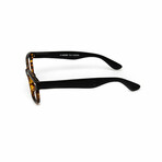 Unisex // Square Reading Glasses // Brown Tortoise & Black (Clear Demo Lens)