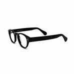 Unisex // Round Acetate Reading Glasses // Black (Clear Demo Lens)