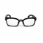 Unisex // Square Reading Glasses // Grey Tortoise & Black (Clear Demo Lens)