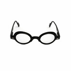 Unisex // Round Reading Glasses // Black (Clear Demo Lens)