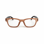 Unisex // Wayfarer Reading Glasses // Nude & Dark Tortoise (Clear Demo Lens)