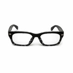 Unisex // Wayfarer Reading Glasses // Black & Grey Tortoise (Clear Demo Lens)