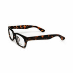 Unisex // Wayfarer Reading Glasses // Black & Brown Tortoise (Clear Demo Lens)