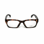 Unisex // Wayfarer Reading Glasses // Brown Tortoise & Black (Clear Demo Lens)